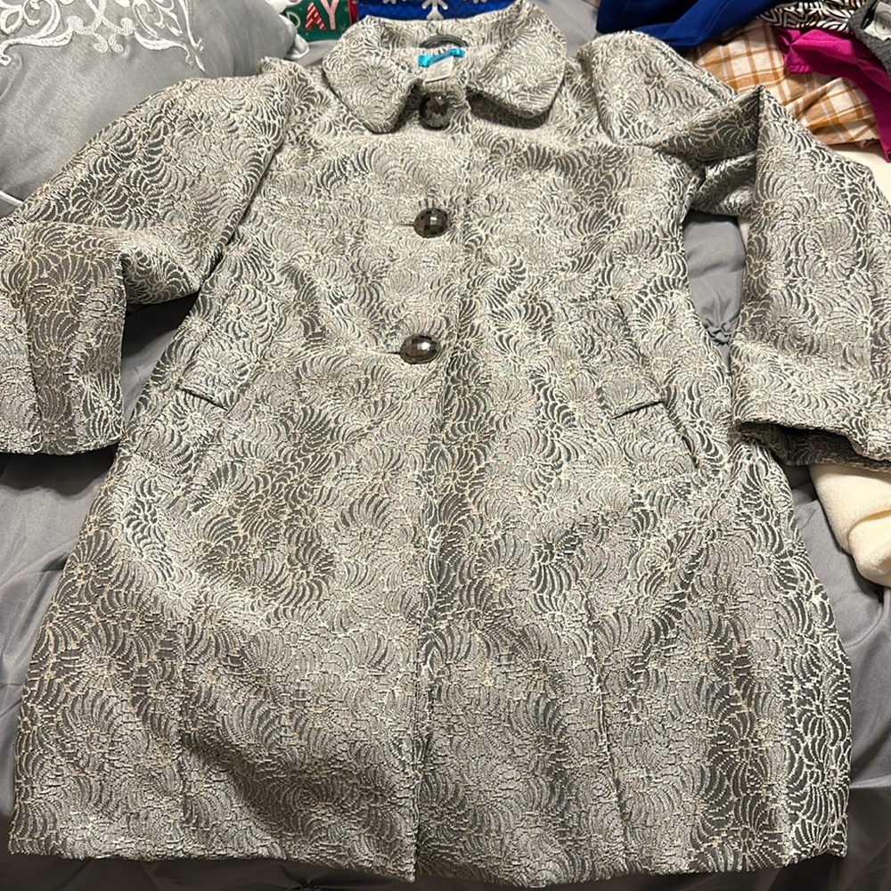 Silvery dress coat
